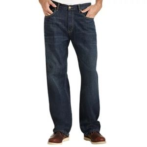 NWT Mens Levis Dark Wash 569 Loose Straight Fit Jeans 34x32